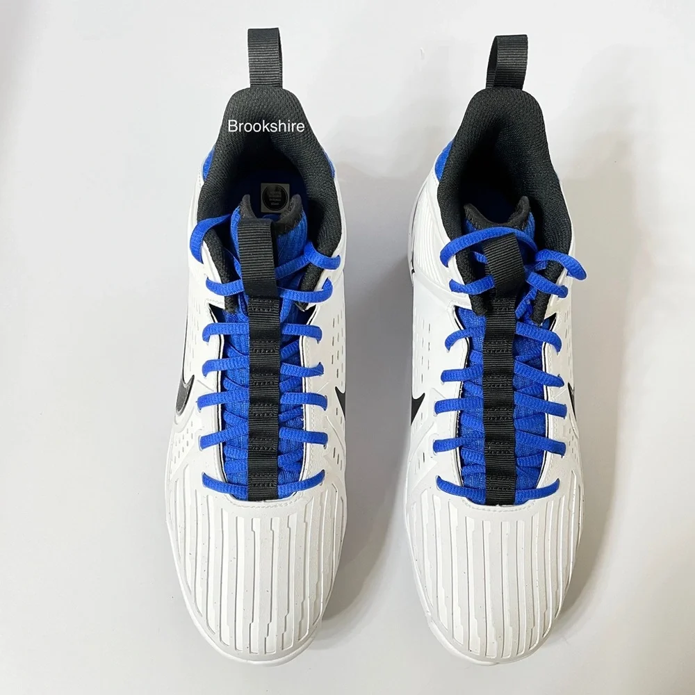 Nike Alpha Menace Strong Football Cleats Men's Size 10 II5139-101 White Blue